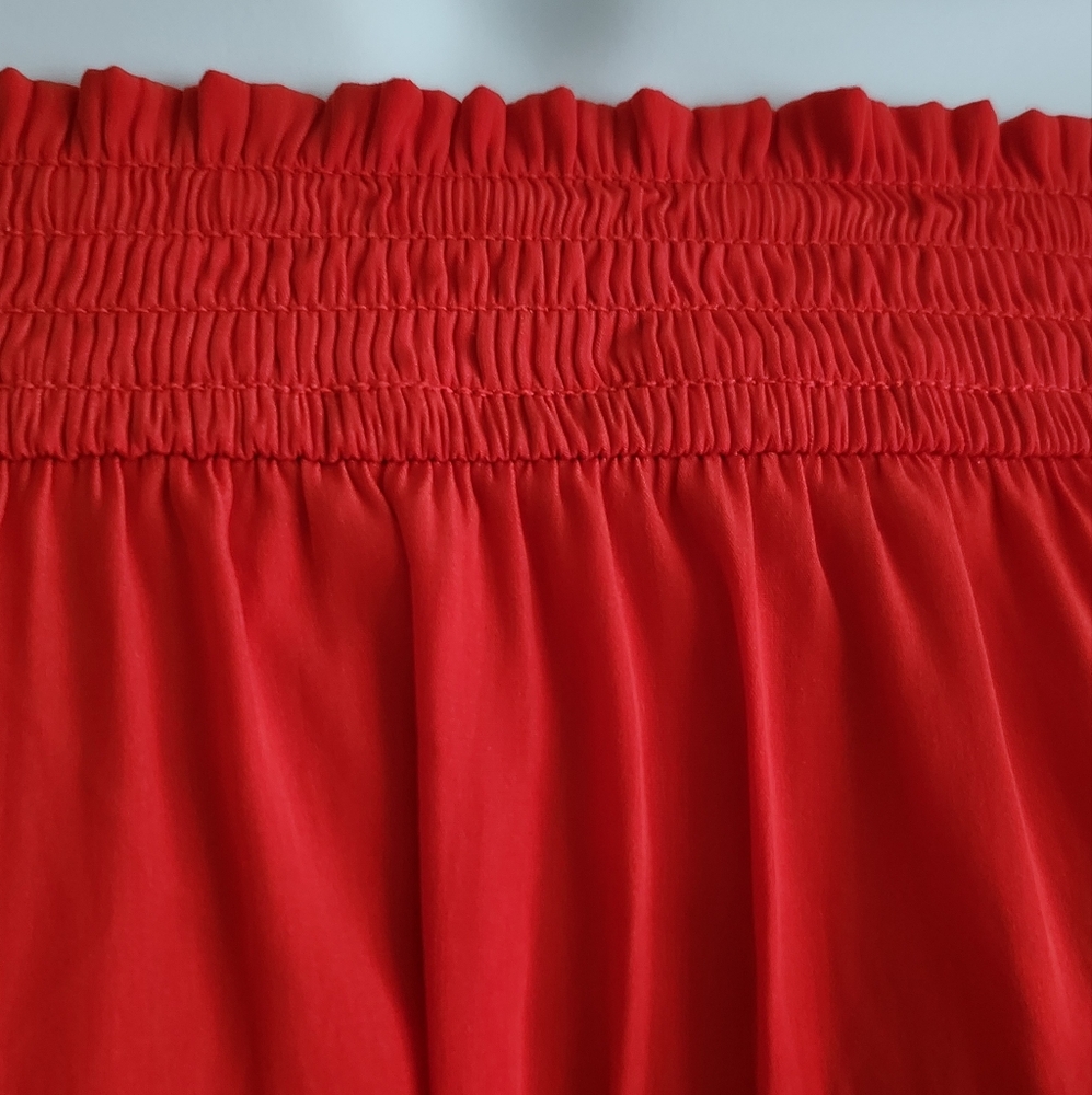 Chico's Crochet Details Off The Shoulder Red Top - Picture 6 of 15
